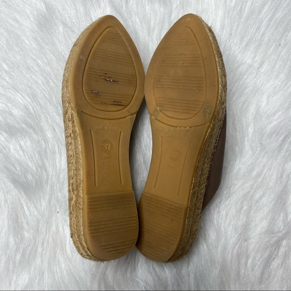 Gaimo Espadrilles Leather Almond Toe Mules Sandals Size EU37 US 6.5 - Picture 8 of 10